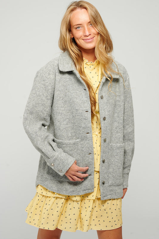 Noellas Viksa Jacket Wool Light Grey. Køb Jakker hos www.noellafashion.dk