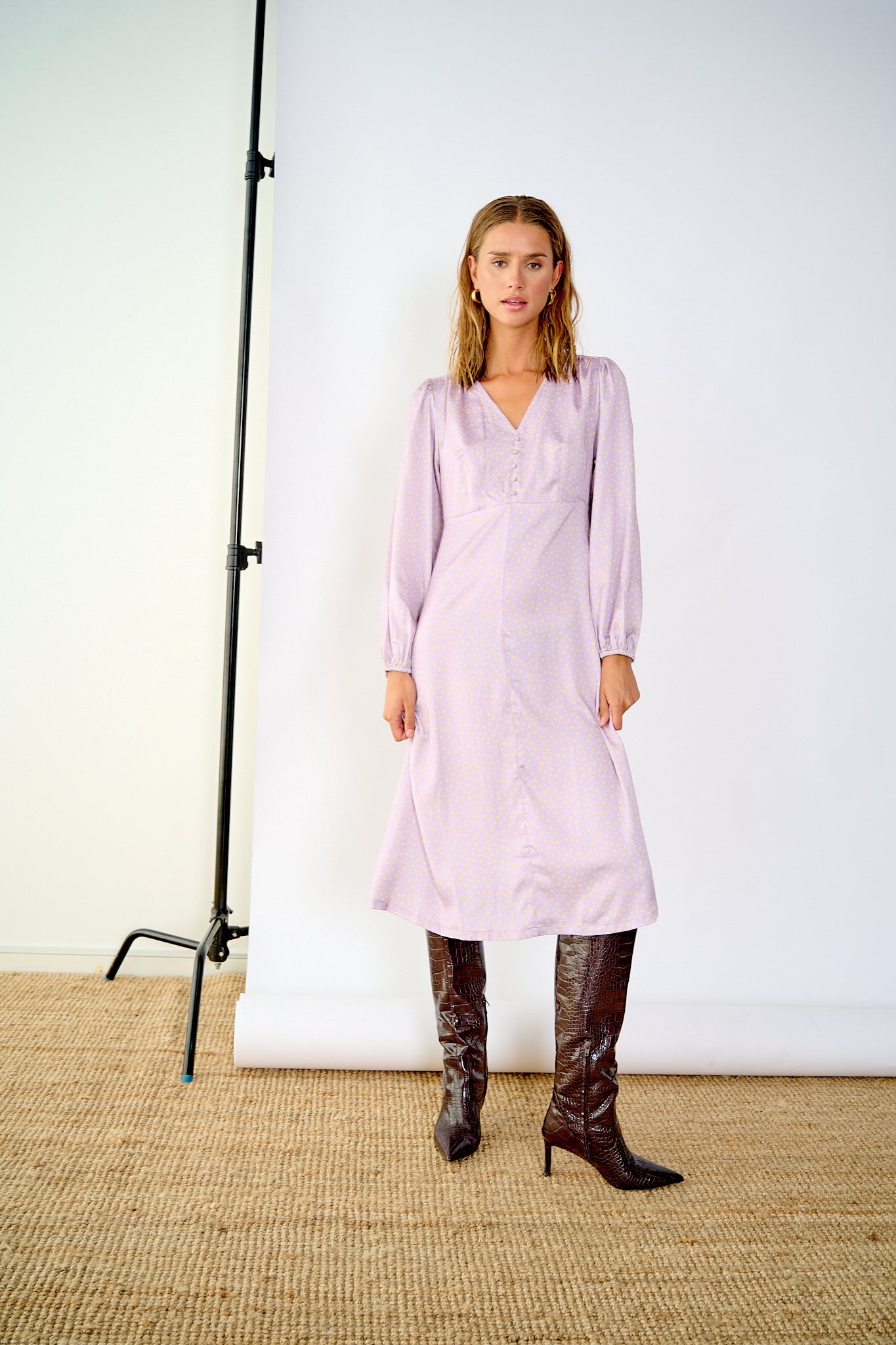 Ryder Long Dress Lavender Heart