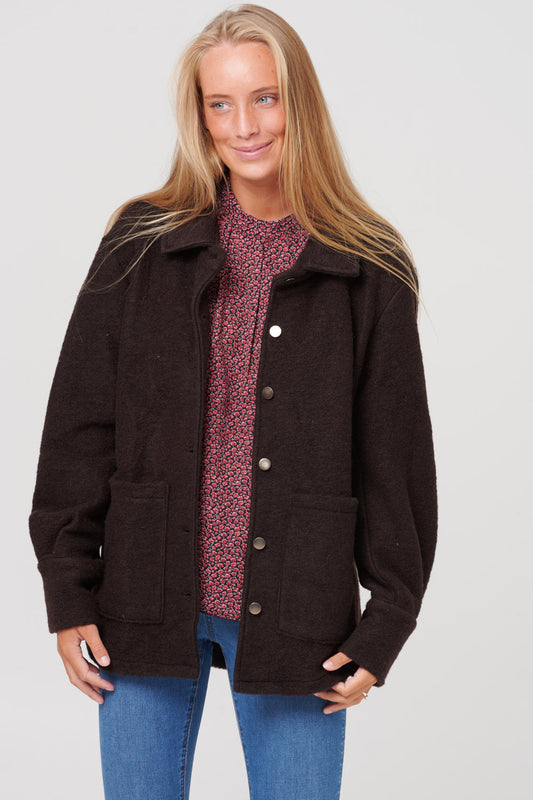 Noellas Viksa Jacket Wool Brown. Køb Jakker hos www.noellafashion.dk