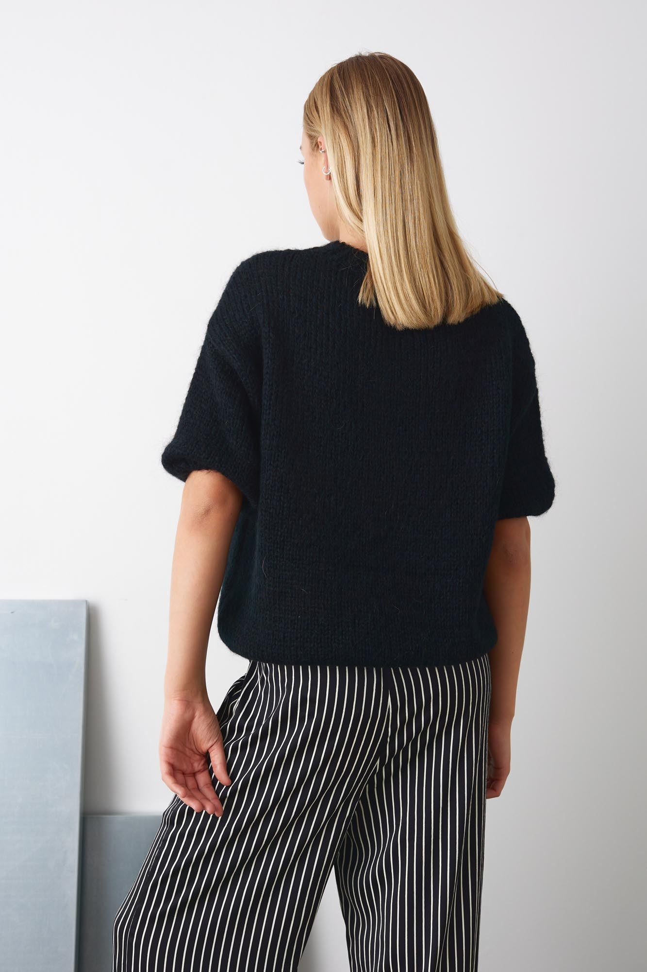 Amour Knit Black Offwhite Combo