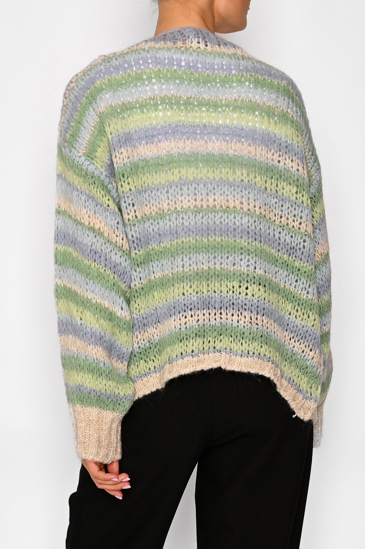 Pool Knit Cardigan Blue/Green Mix