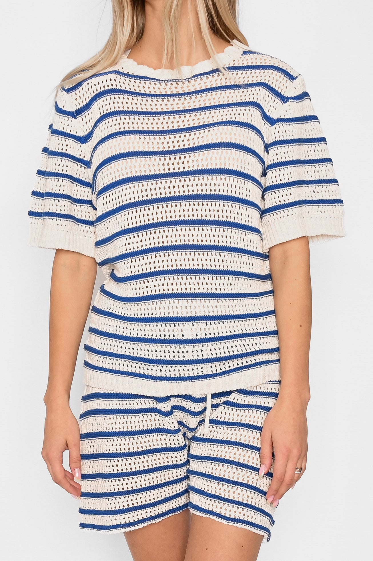 Shay Knit Jumper Blue Stripe