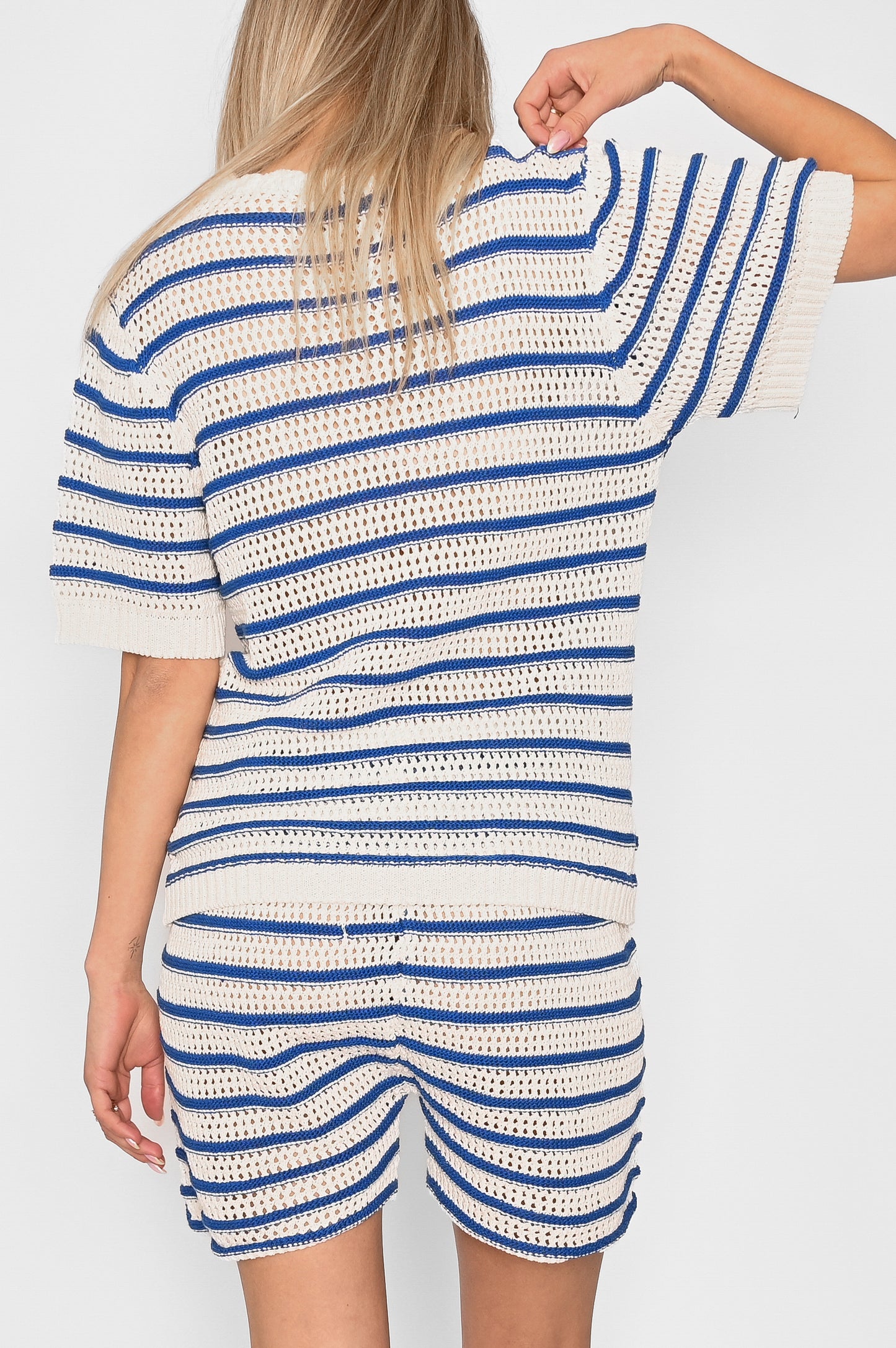 Shay Knit Jumper Blue Stripe