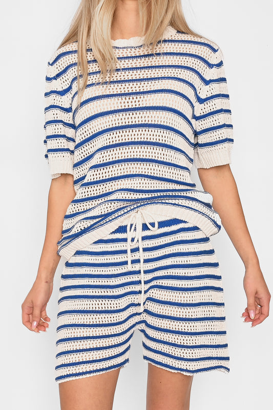 Shay Knit Jumper Blue Stripe