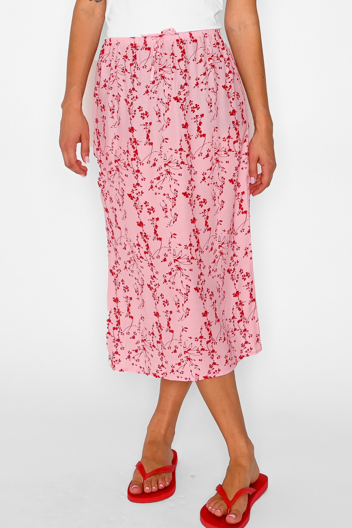 Shuna Skirt Rose/Red Flower