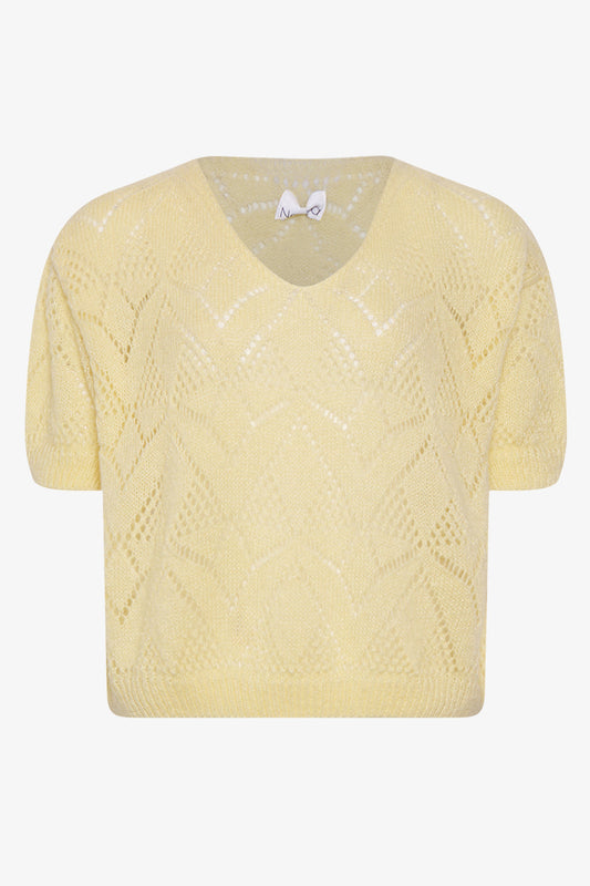 Noellas Sia Knit Jumper Buttercup yellow. Køb Striktrøjer hos www.noellafashion.dk