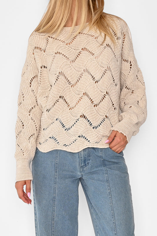 Taffy Knit Sweater Sand