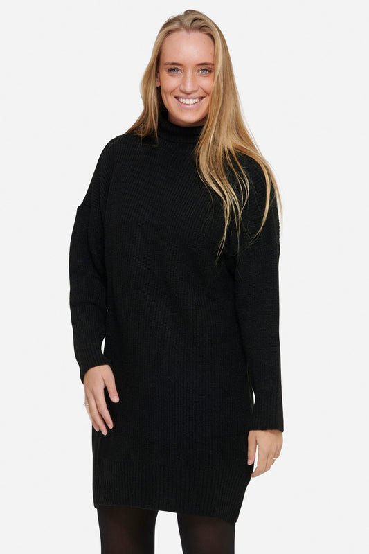 Taie Knit Dress Wool Black