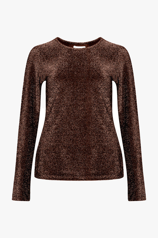 Noellas Tess l/s Blouse Chocolate Brown. Køb Bluser hos www.noellafashion.dk