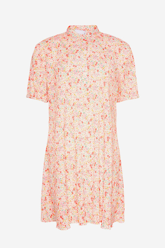 Noellas Antwerpen Mae Short Dress Pink Mix. Køb Kjoler hos www.noellafashion.dk