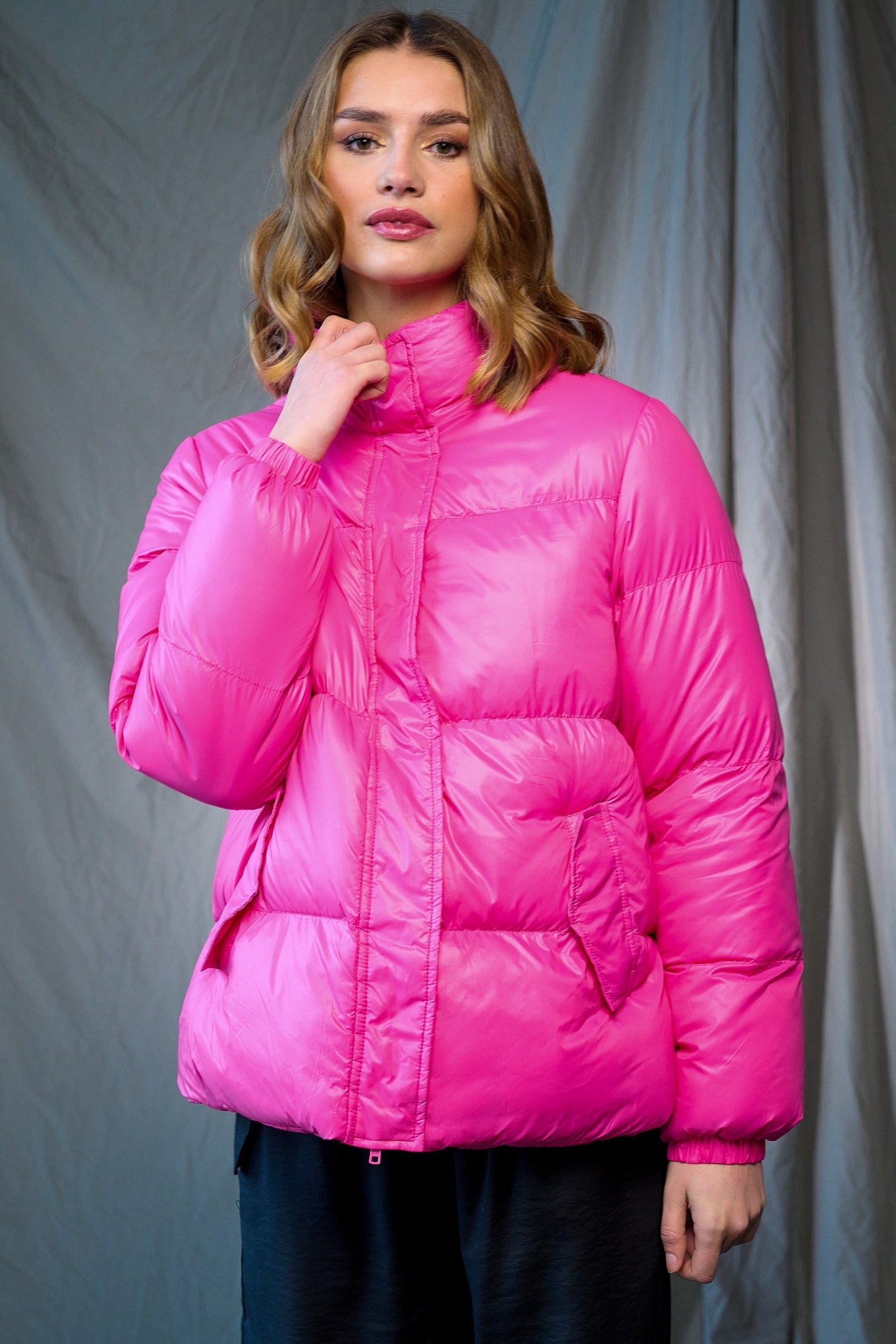 Nelli Puffer Jacket Fuchsia