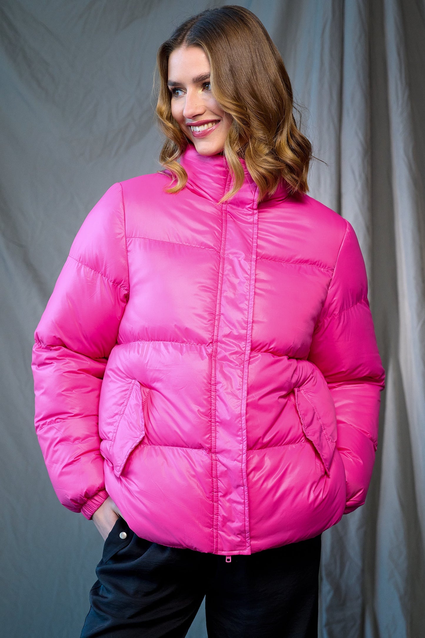 Nelli Puffer Jacket Fuchsia