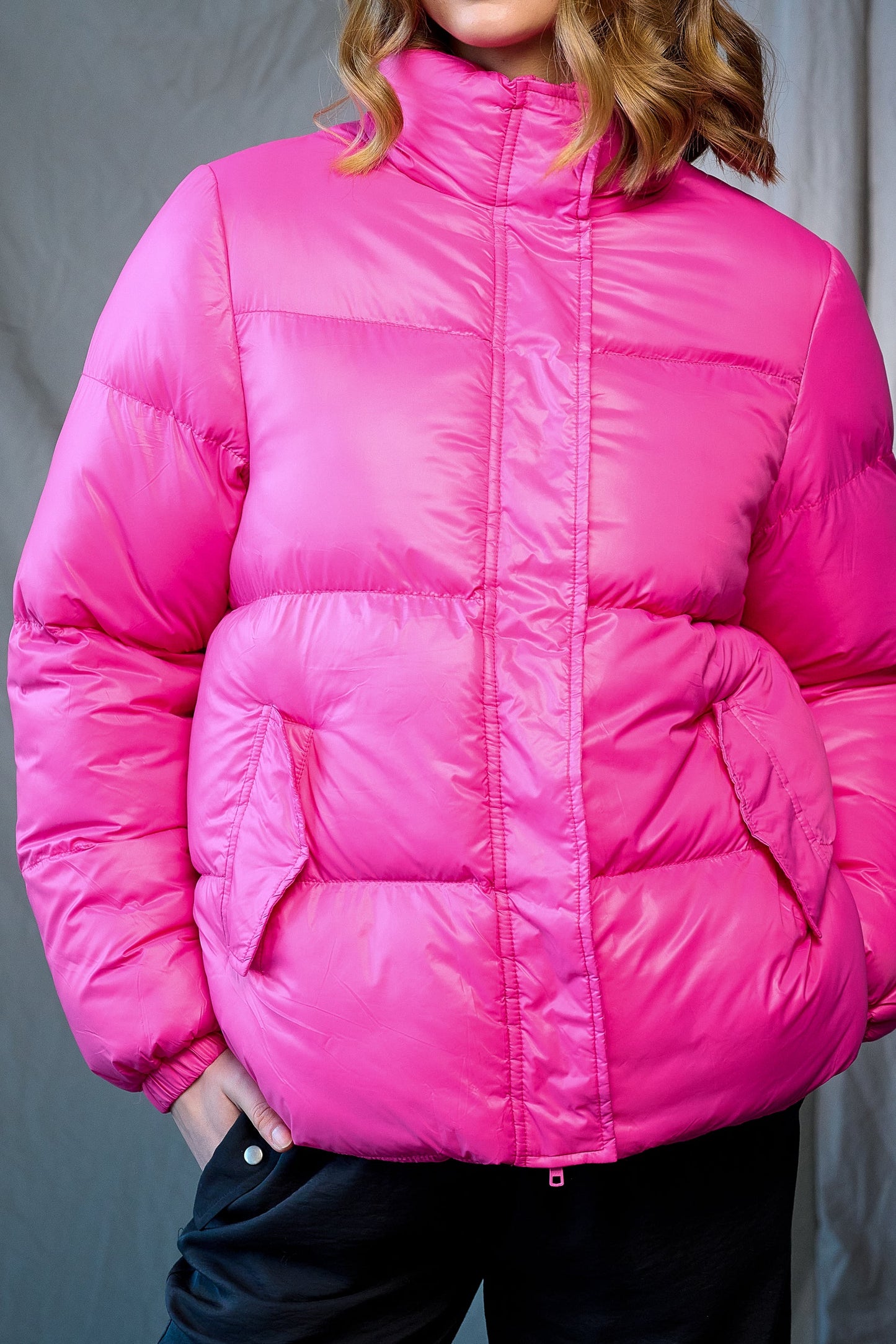 Nelli Puffer Jacket Fuchsia