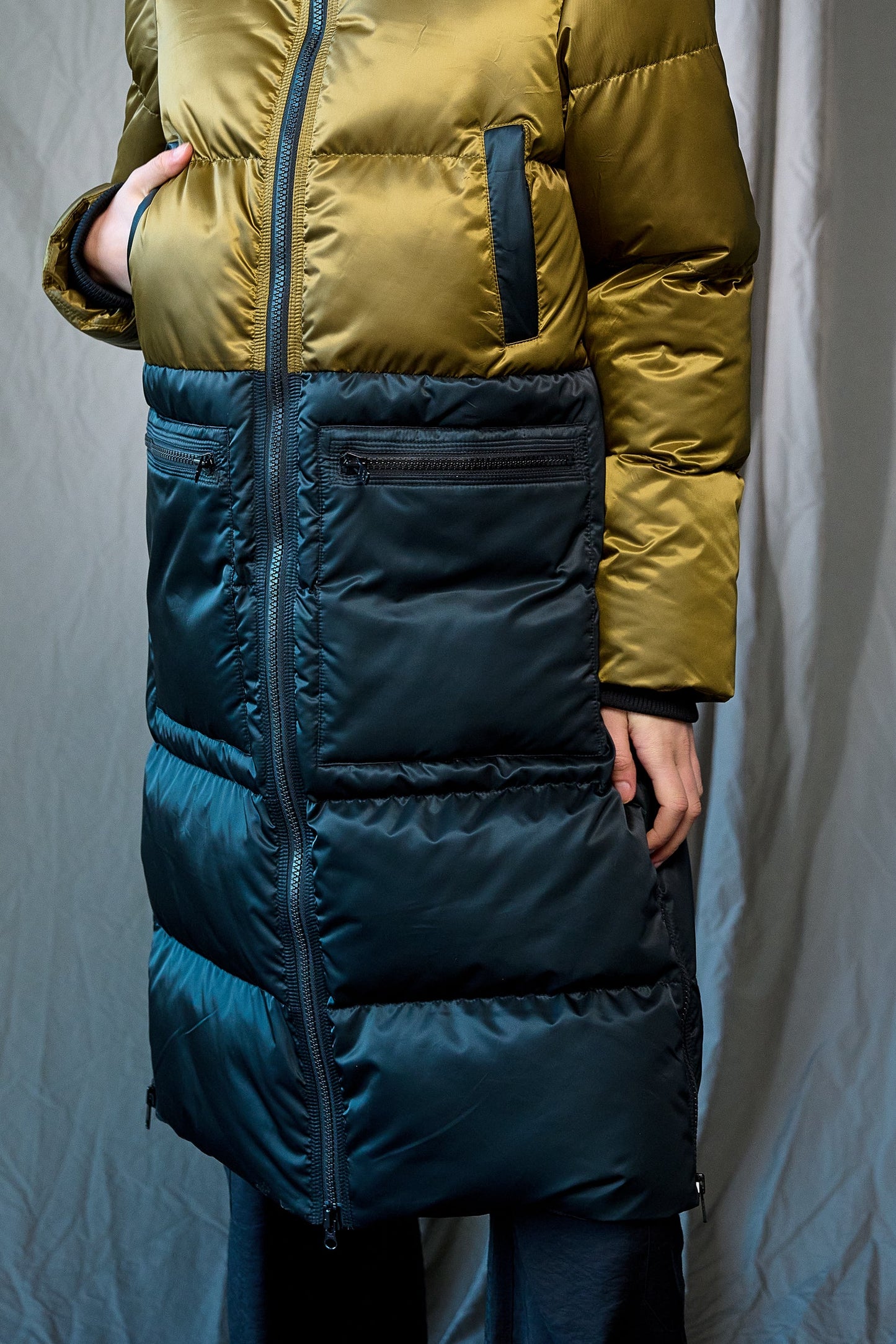 Nari Puffer Coat Army Mix