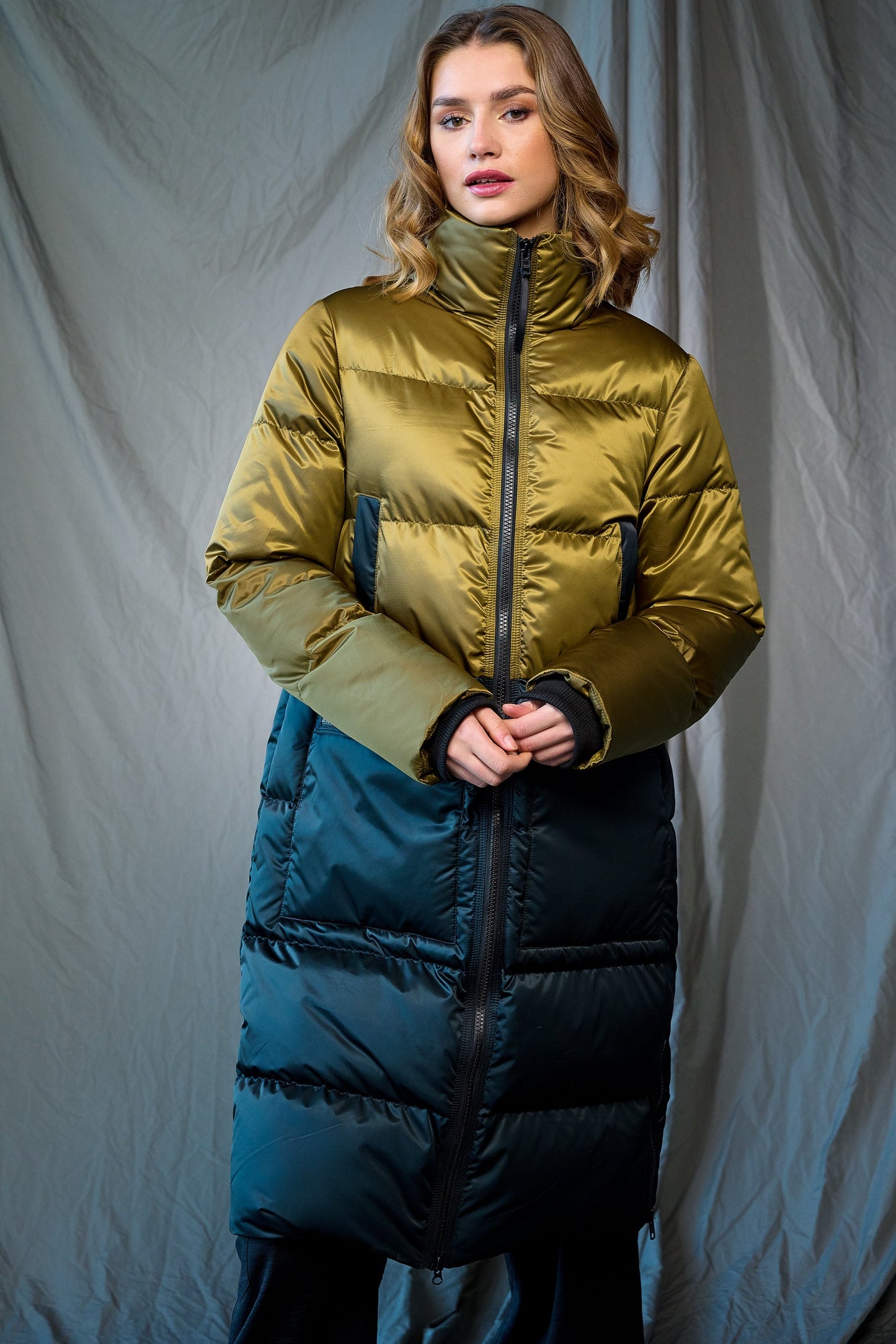 Nari Puffer Coat Army Mix