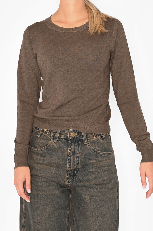 Ayla Knit Sweater Brown