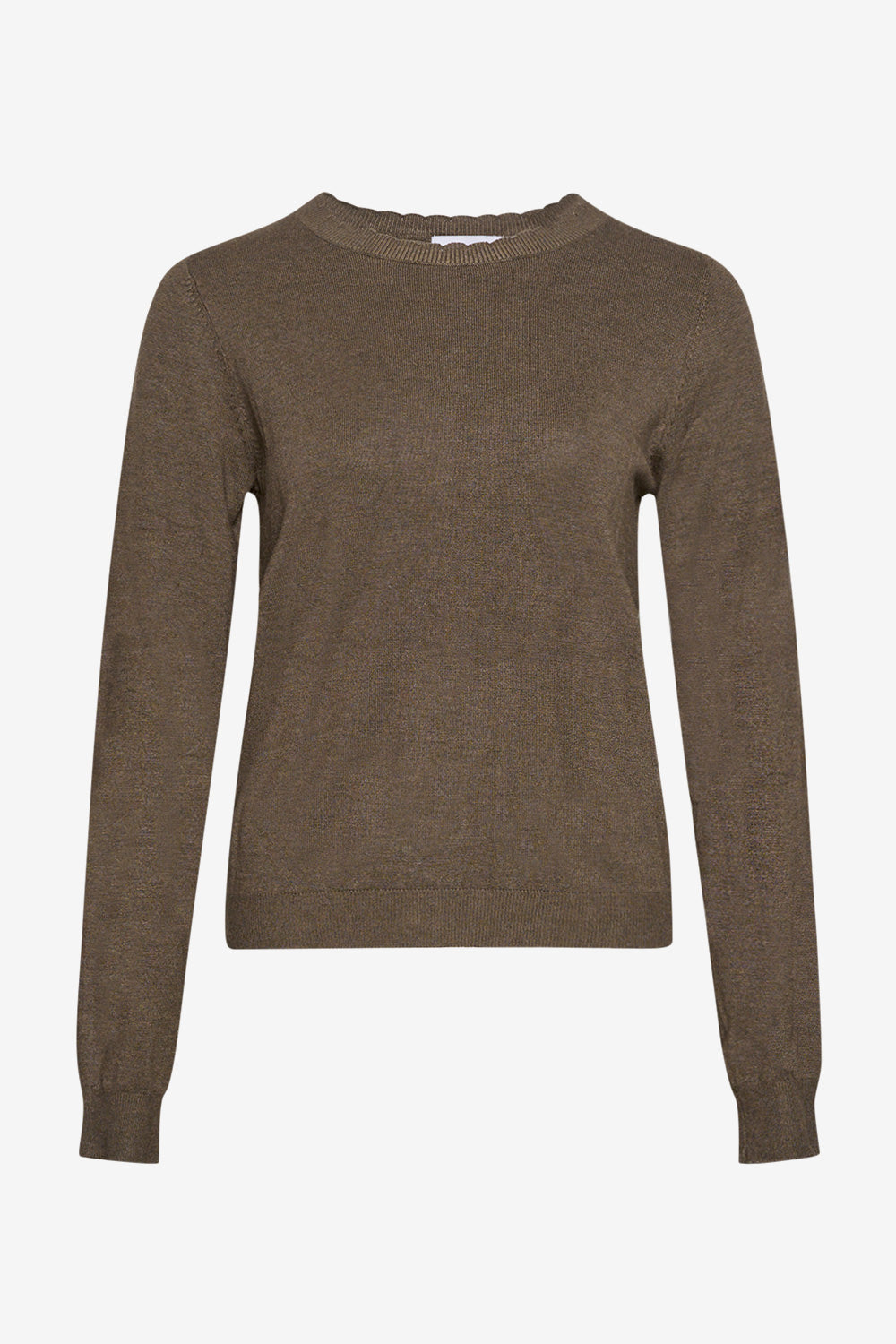 Noellas Ayla Knit Sweater Brown. Køb Striktrøjer hos www.noellafashion.dk