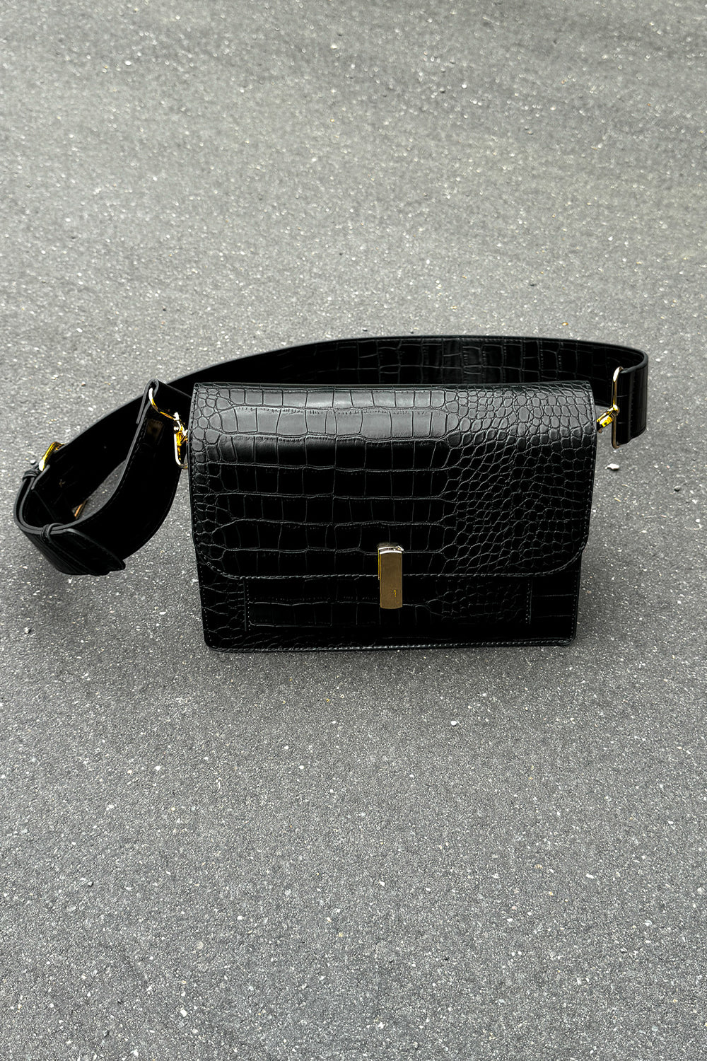 Gigi Bag Black Croc