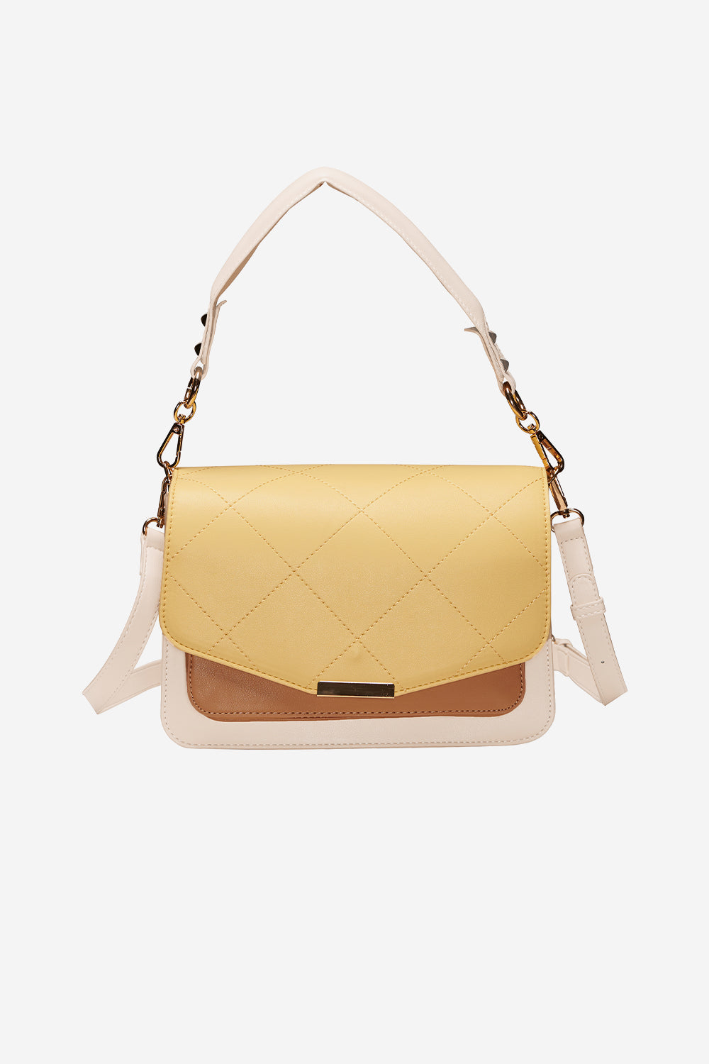 Noellas Blanca Multi Compartment Bag Yellow/Nude/Drk.Nude. Køb Tasker hos www.noellafashion.dk