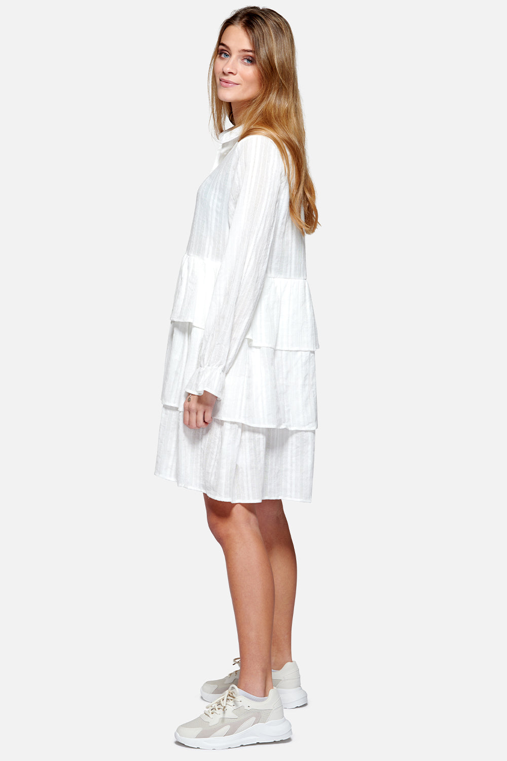 Baja Dress Cotton Broderie White