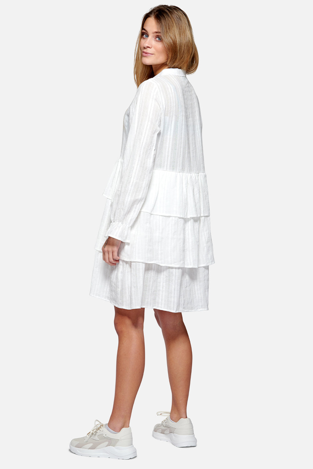 Baja Dress Cotton Broderie White