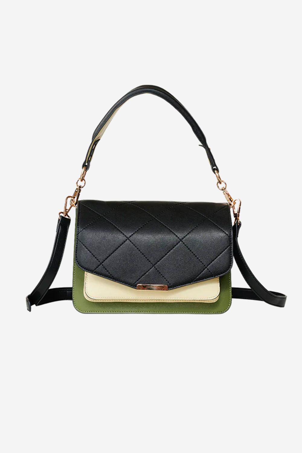 Noellas Blanca Bag Medium Black/Green/Cream. Køb Tasker hos www.noellafashion.dk