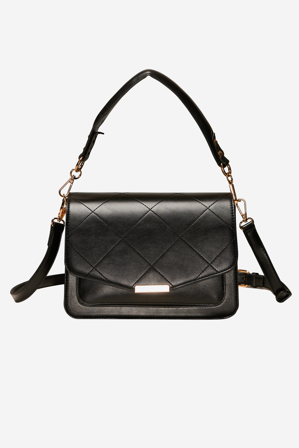 Noellas Blanca Multi Compartment Bag Black Leather Look. Køb Tasker hos www.noellafashion.dk