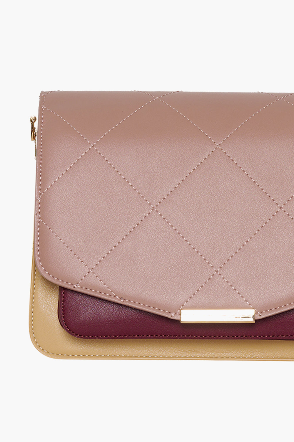 Blanca Multi Compartment Bag Blush/Camel/Plum Mix