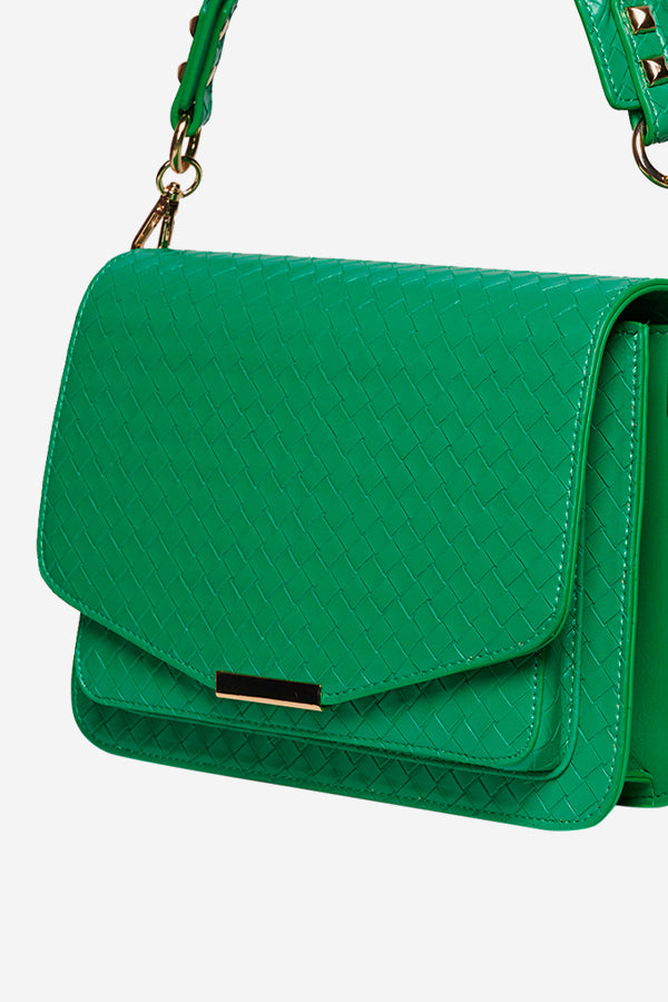 Blanca Braided Bag Bright Green