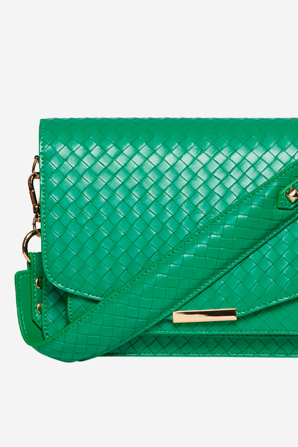 Blanca Braided Bag Bright Green