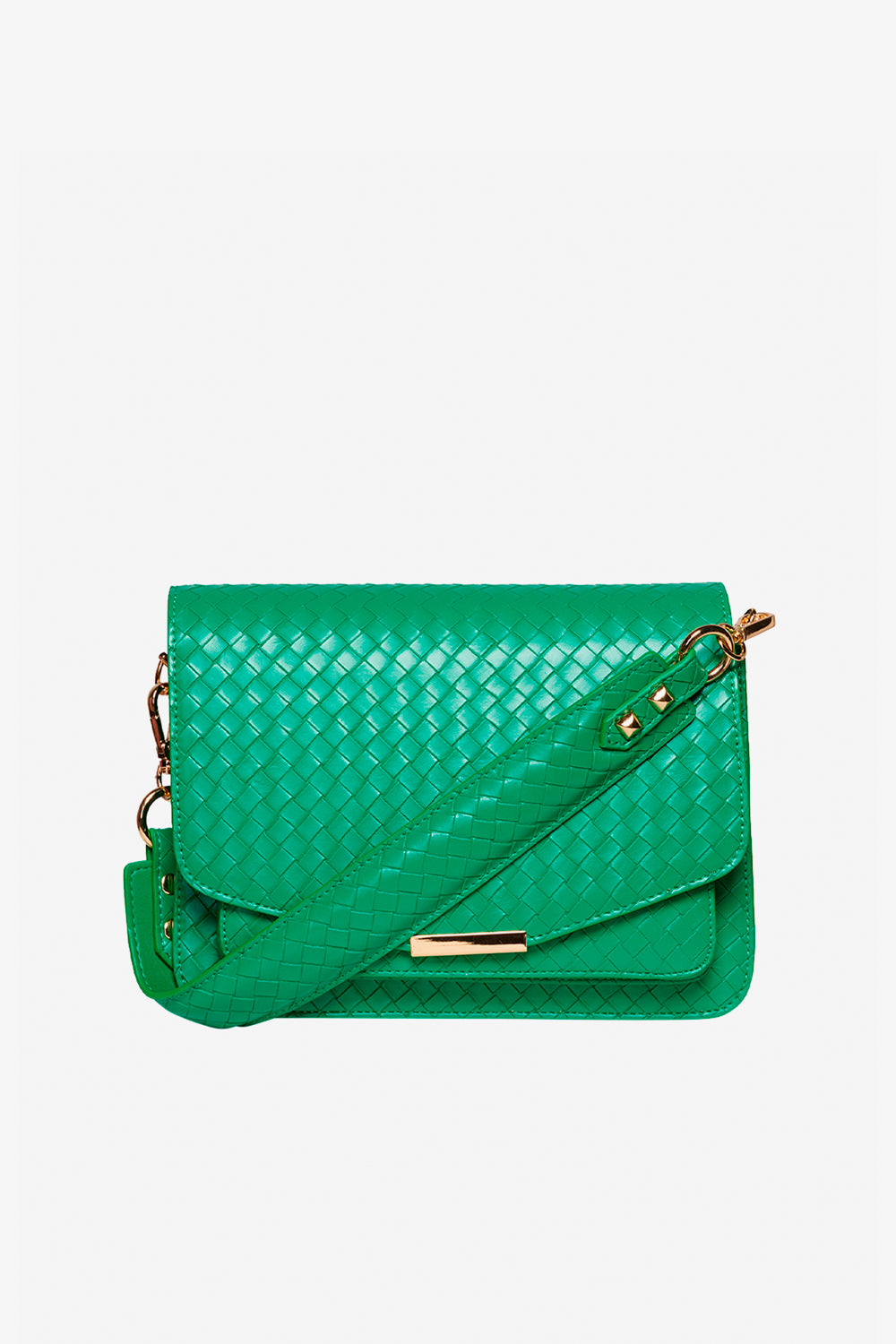 Noellas Blanca Braided Bag Bright Green. Køb Tasker hos www.noellafashion.dk