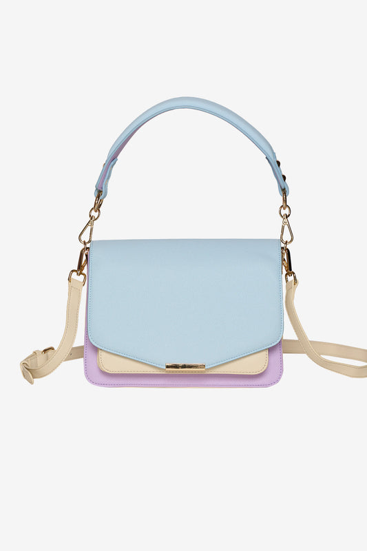 Noellas Blanca Multi Compartment Bag Lightblue/Lavender/Offwhite. Køb Tasker hos www.noellafashion.dk