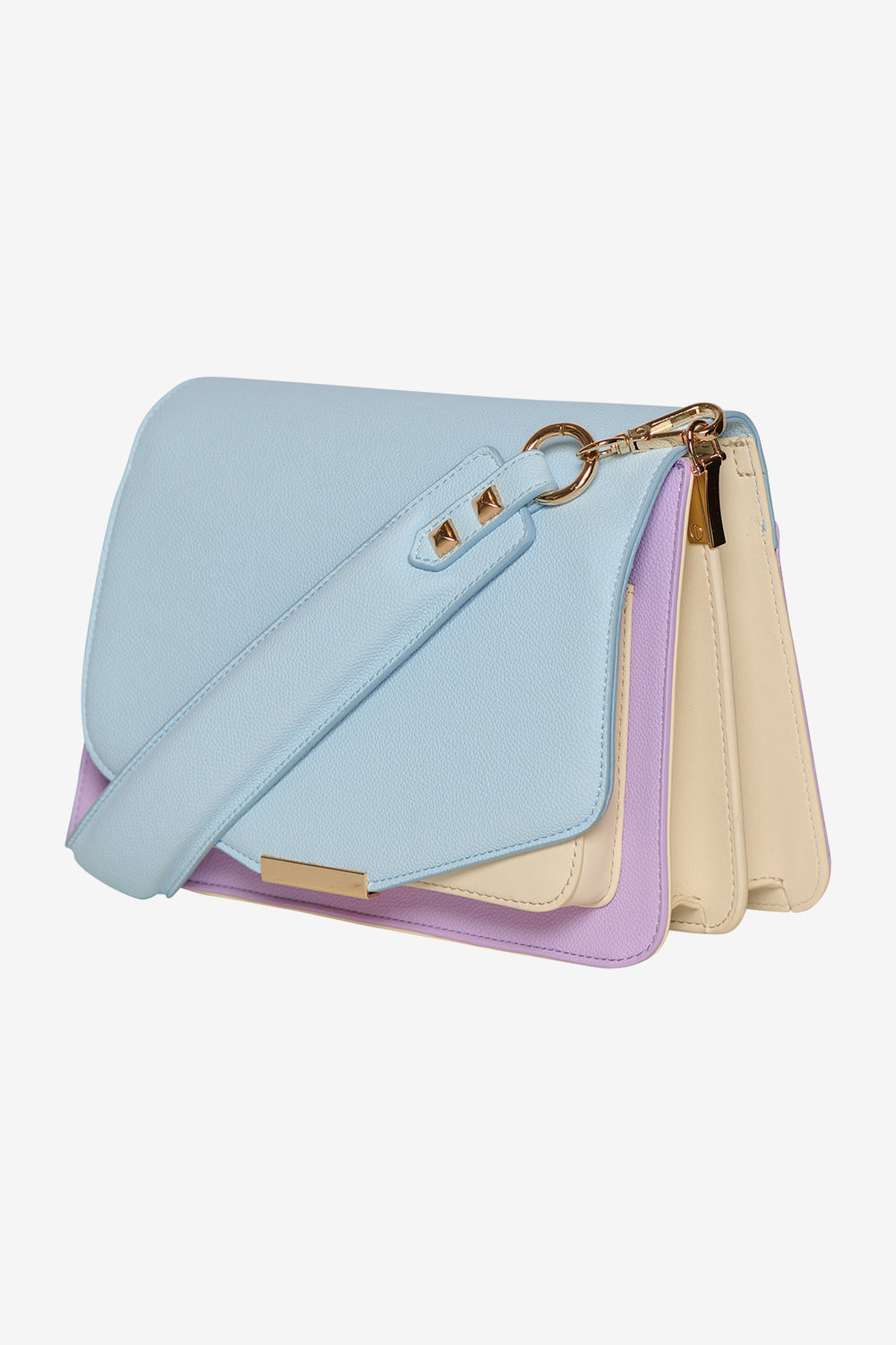 Blanca Multi Compartment Bag Lightblue/Lavender/Offwhite