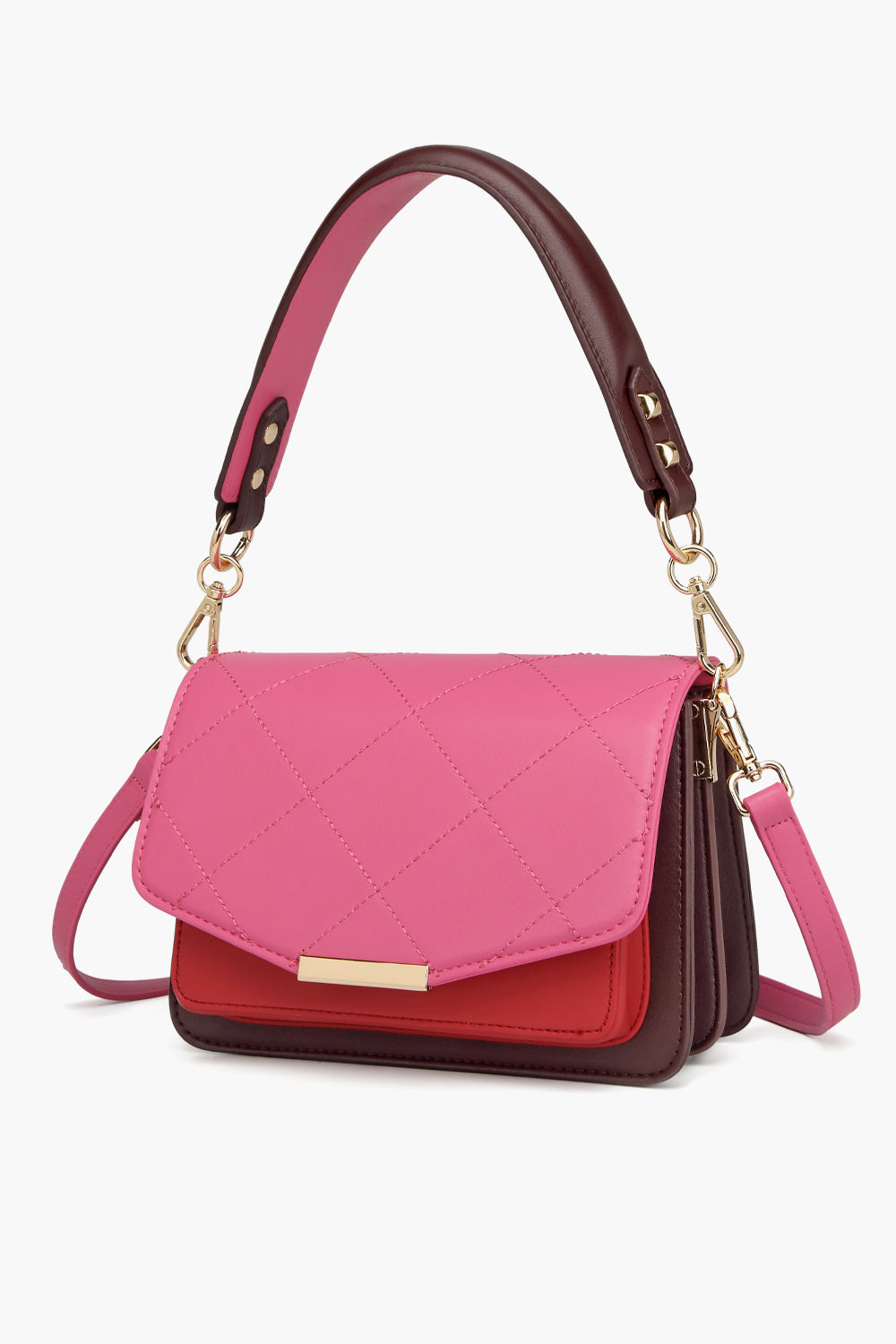 Blanca Bag Medium Fudge/Luscious Red/Pink