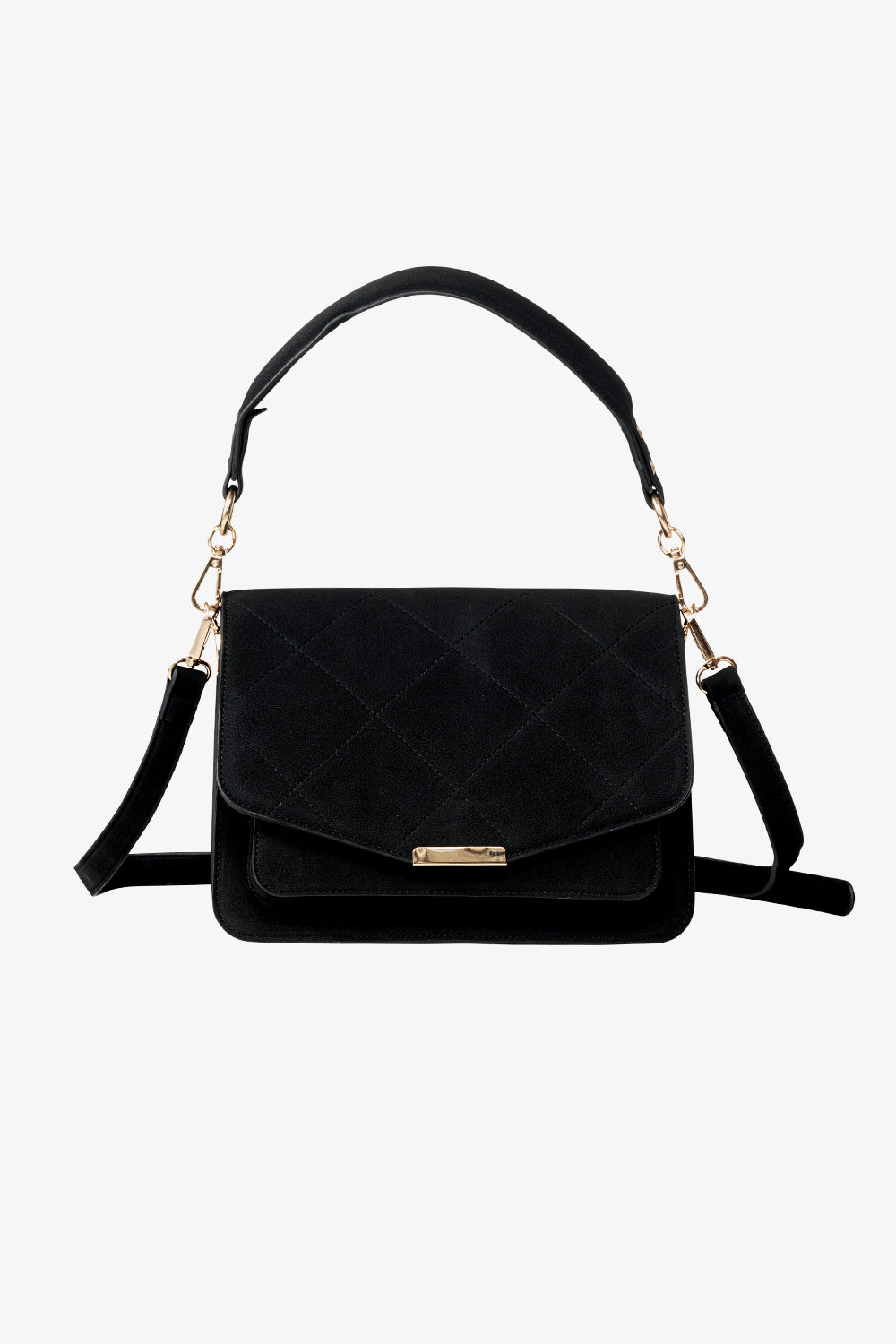 Noellas Blanca Multi Compartment Bag Black Suede. Køb Tasker hos www.noellafashion.dk