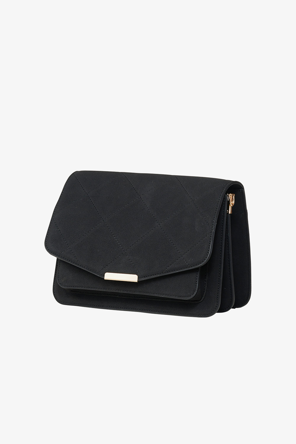 Blanca Multi Compartment Bag Black Suede