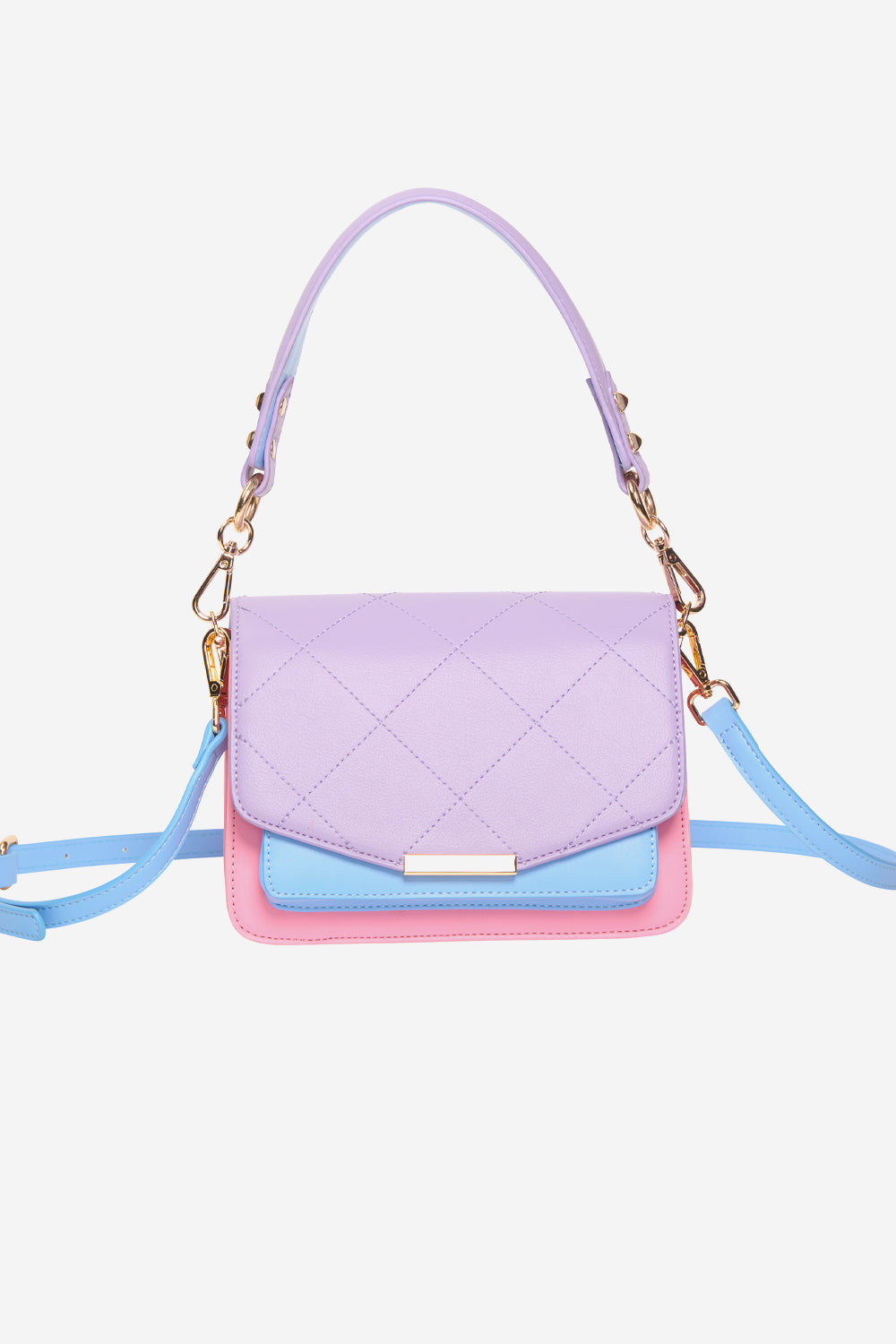 Noellas Blanca Multi Compartment Bag Light Pink/Light Blue/Purple. Køb Tasker hos www.noellafashion.dk