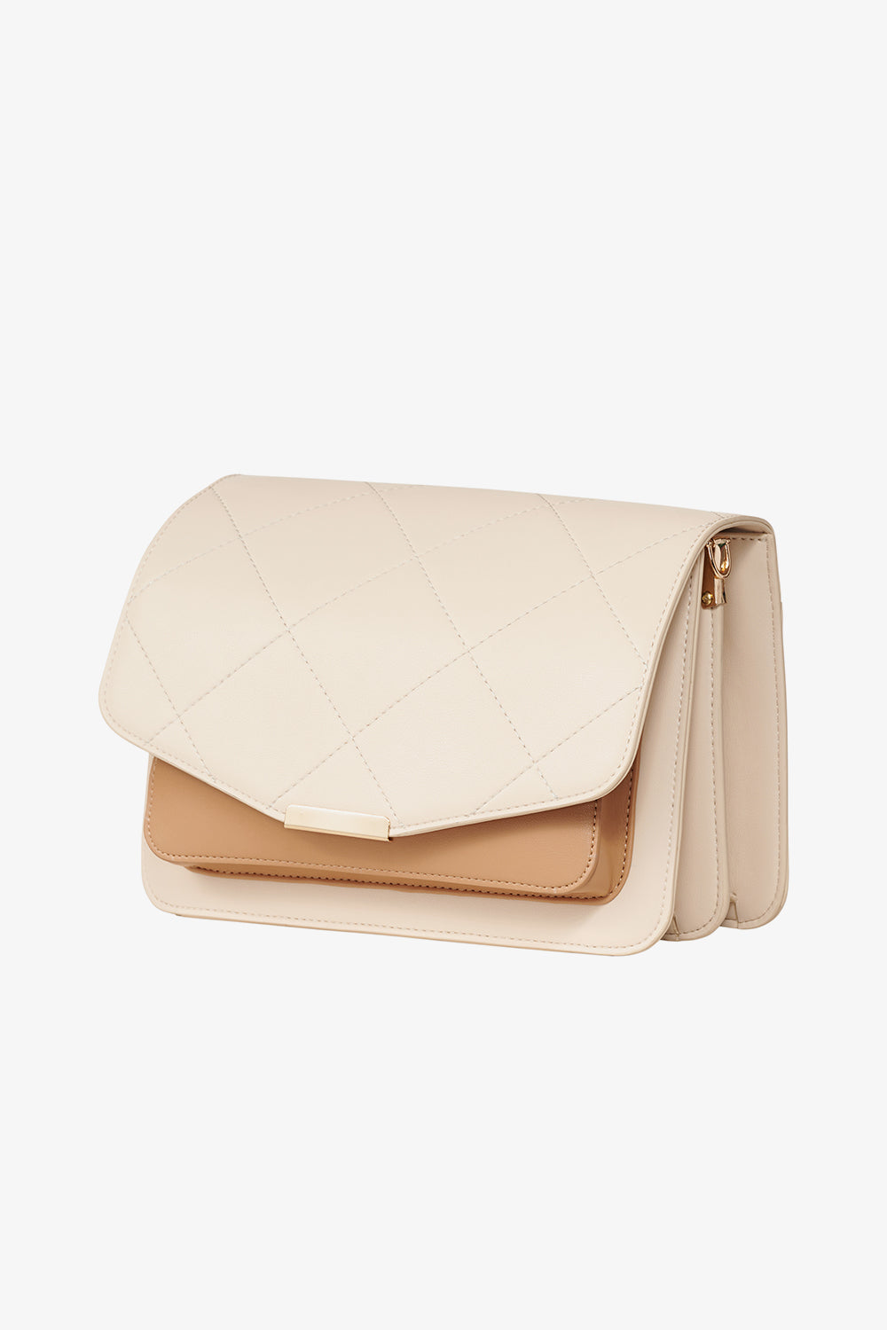 Blanca Multi Compartment Bag Nude Leather Look