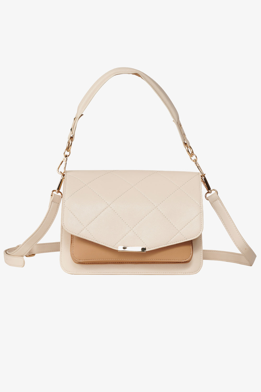 Noellas Blanca Multi Compartment Bag Nude Leather Look. Køb Tasker hos www.noellafashion.dk