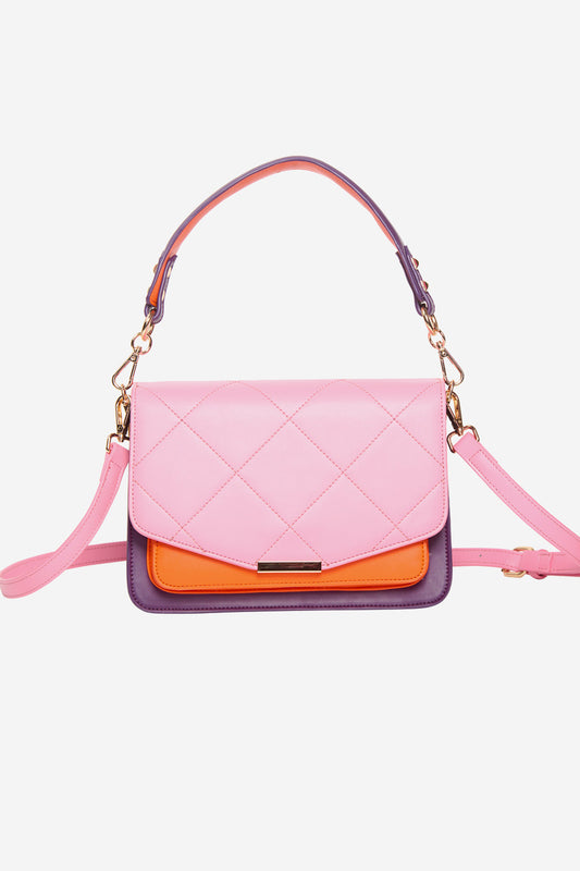 Noellas Blanca Multi Compartment Bag Plum/Orange/Light Pink. Køb Tasker hos www.noellafashion.dk