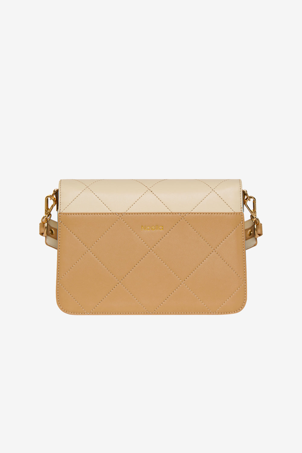 Blanca Multi Compartment Bag Offwhite/Lightblue/Camel