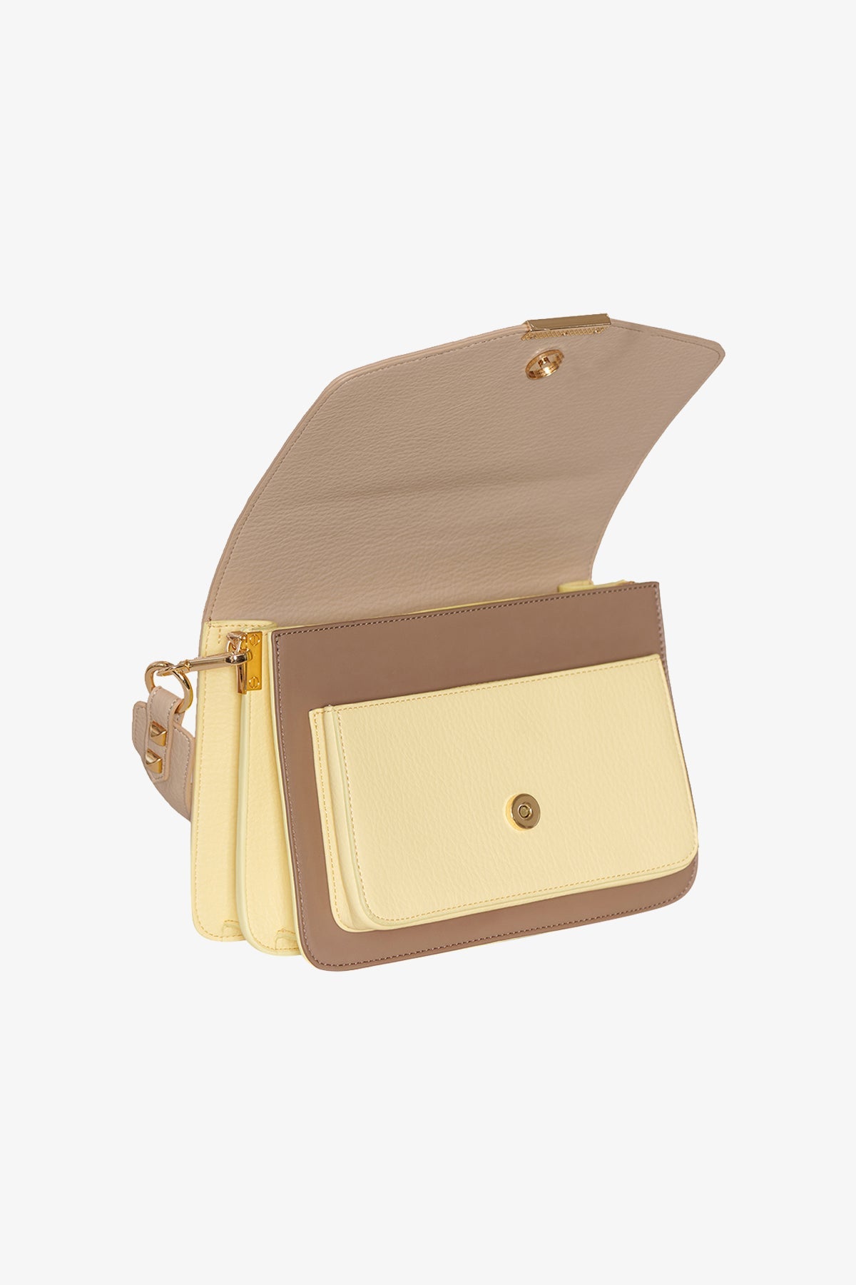 Blanca Multi Compartment Bag Pastel Yellow/Taupe