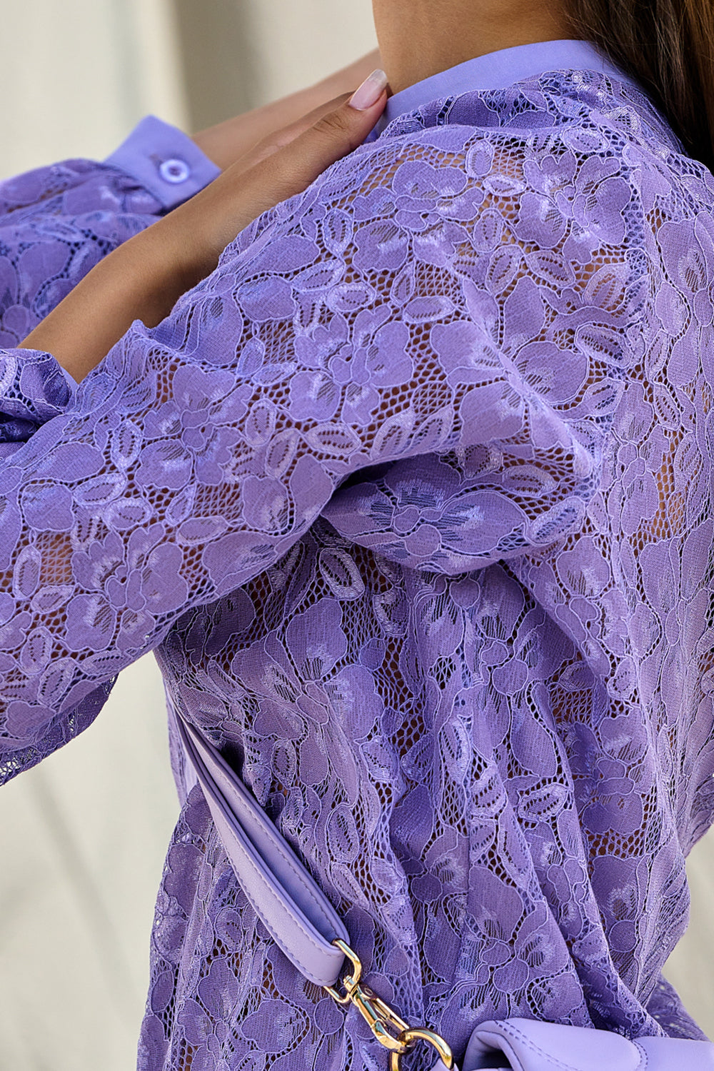 Bristol Lace Shirt Lilac