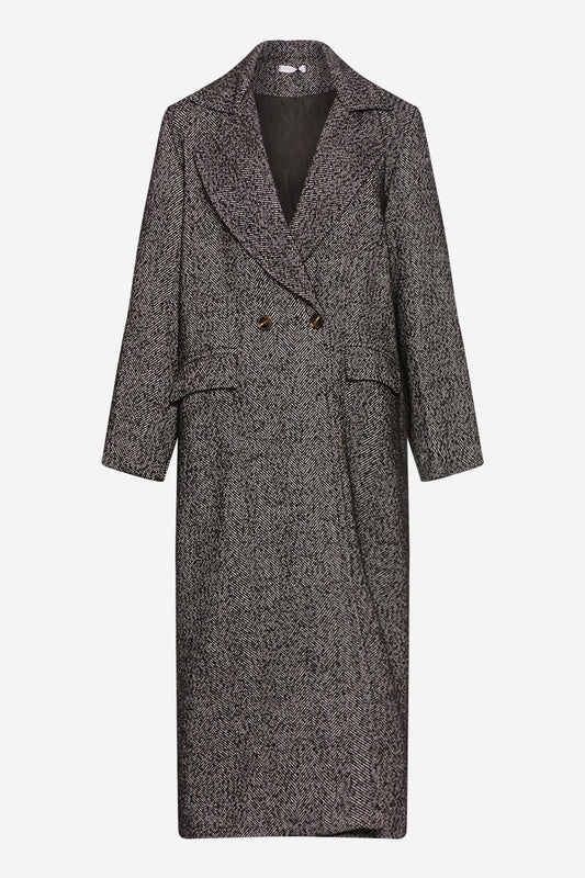 Noellas Julian Coat Salt & Peber. Køb Jakker hos www.noellafashion.dk