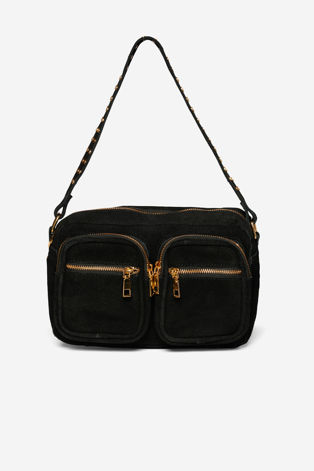 Celina Bag Real Suede W. Gold Black