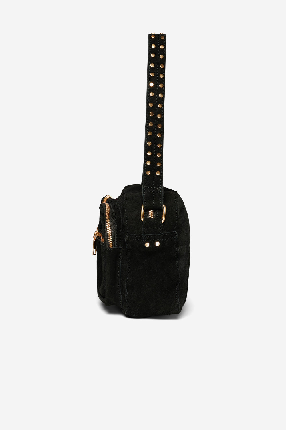 Celina Bag Real Suede W. Gold Black