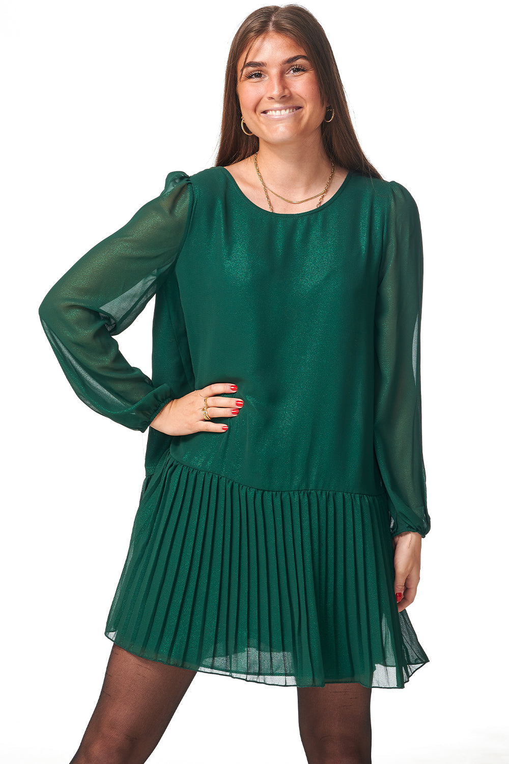 Dagmar Lurex Dress Green