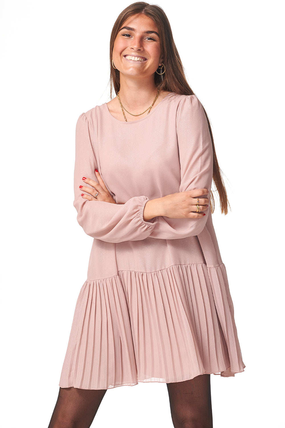 Dagmar Lurex Dress Pink