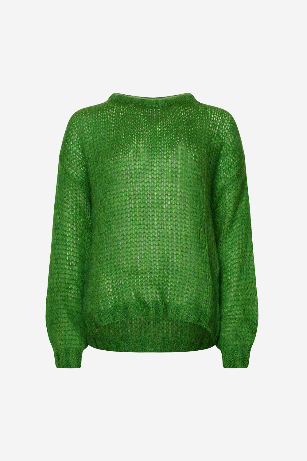 Noellas Delta Knit Sweater Grass Green. Køb Striktrøjer hos www.noellafashion.dk