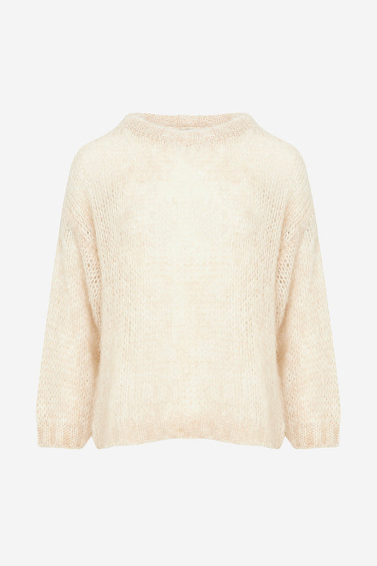 Noellas Delta Knit Sweater Camel. Køb Striktrøjer hos www.noellafashion.dk